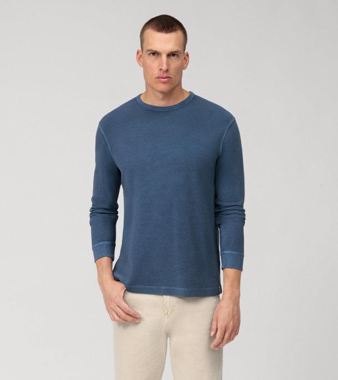 Oblymp Casual Wirk, Longsleeve, Rauchblau