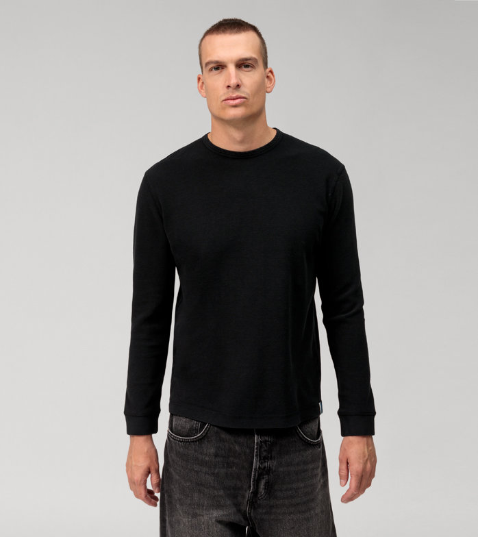 Oblymp Casual Wirk, Longsleeve, Schwarz