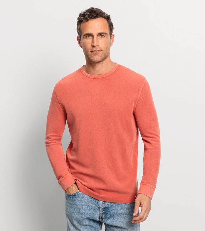 Oblymp Casual Wirk, Longsleeve, Ziegelrot