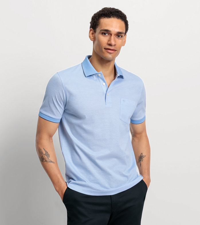 Oblymp Casual Wirk, Polo, Hellblau