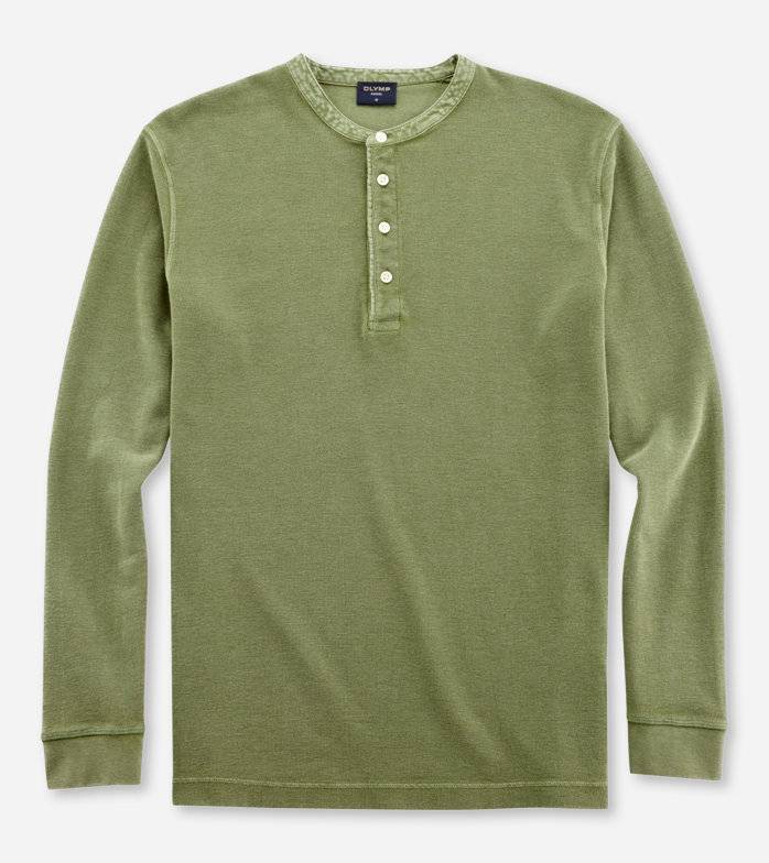 Oblymp Casual Wirk, Polo langarm, Hellgrün