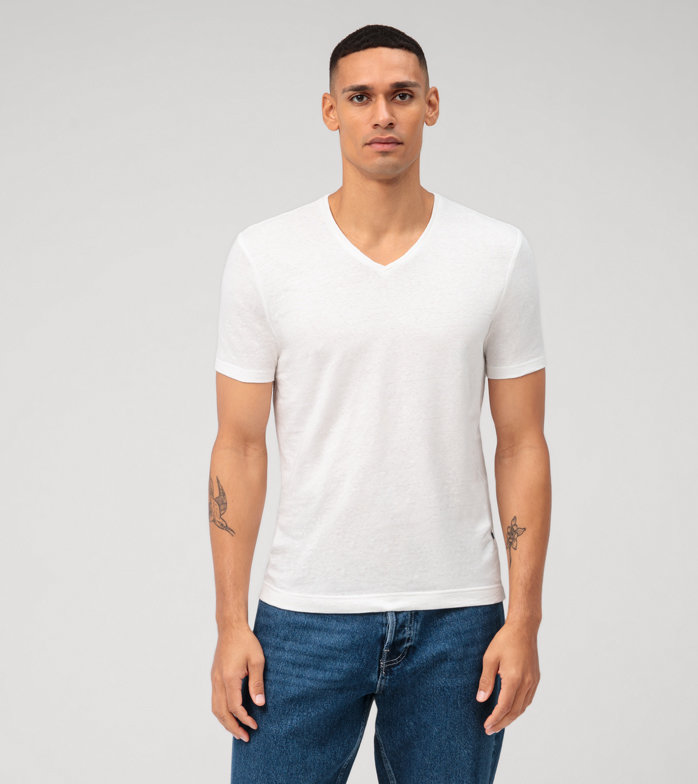 Oblymp Casual Wirk, T-Shirt, Weiß
