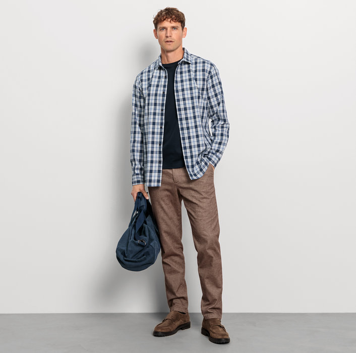 Oblymp CasualFreizeithemd, Regular Fit, Kent, Marine