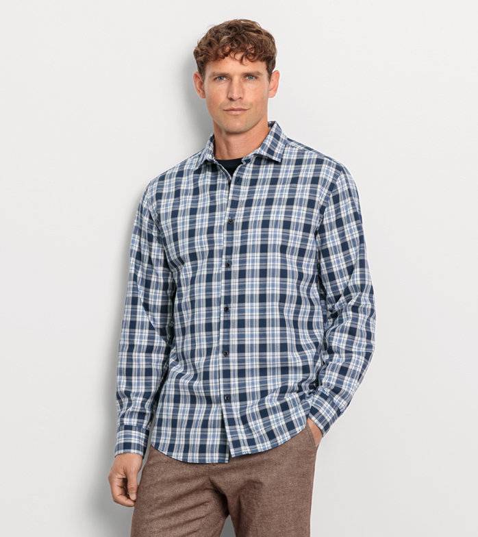 Oblymp CasualFreizeithemd, regular fit, Kent, Marine