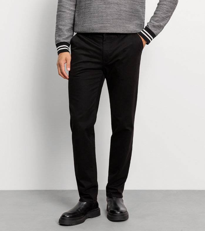 Oblymp Chino, modern fit, Hose, Schwarz