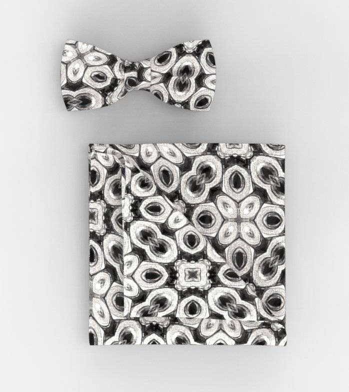 Oblymp Fliege/Einstecktuch Set, Anthrazit