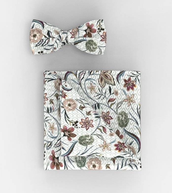 Oblymp Fliege/Einstecktuch Set, Kitt