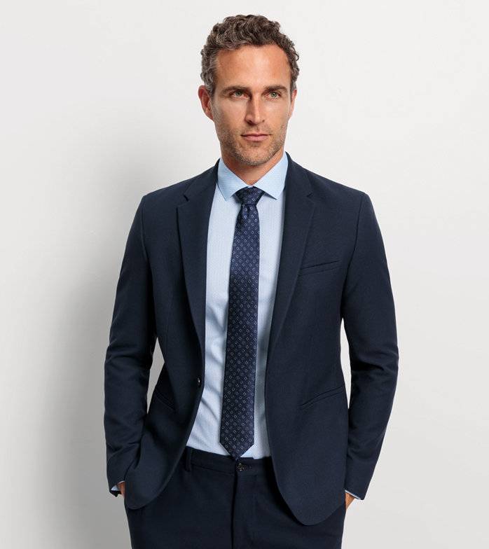 Oblymp Krawatte, slim 6,5 cm, Marine