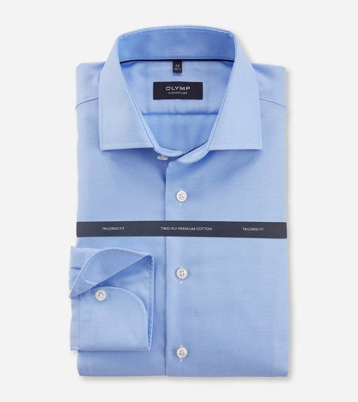 Oblymp SIGNATURE, Businesshemd, tailored fit, SIGNATURE Kent, Bleu