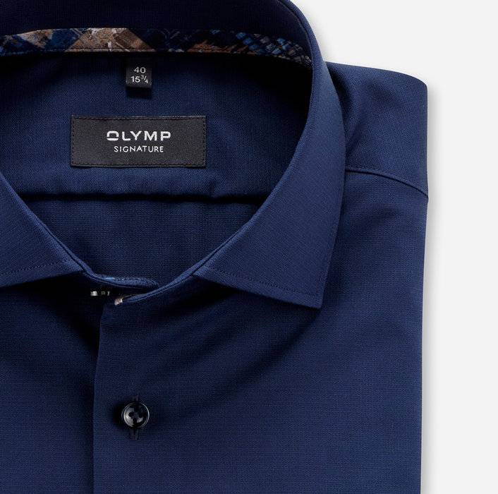 Oblymp SIGNATURE, Businesshemd, Tailored Fit, SIGNATURE Kent, Nachtblau