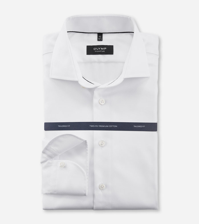 Oblymp SIGNATURE, Businesshemd, tailored fit, SIGNATURE Kent, Weiß