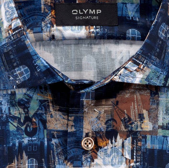 Oblymp SIGNATURE, Businesshemd, Tailored Fit, SIGNATURE Kent, Nachtblau