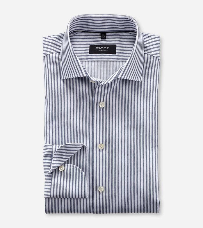 Oblymp SIGNATURE, Businesshemd, Tailored Fit, SIGNATURE Kent, Nachtblau