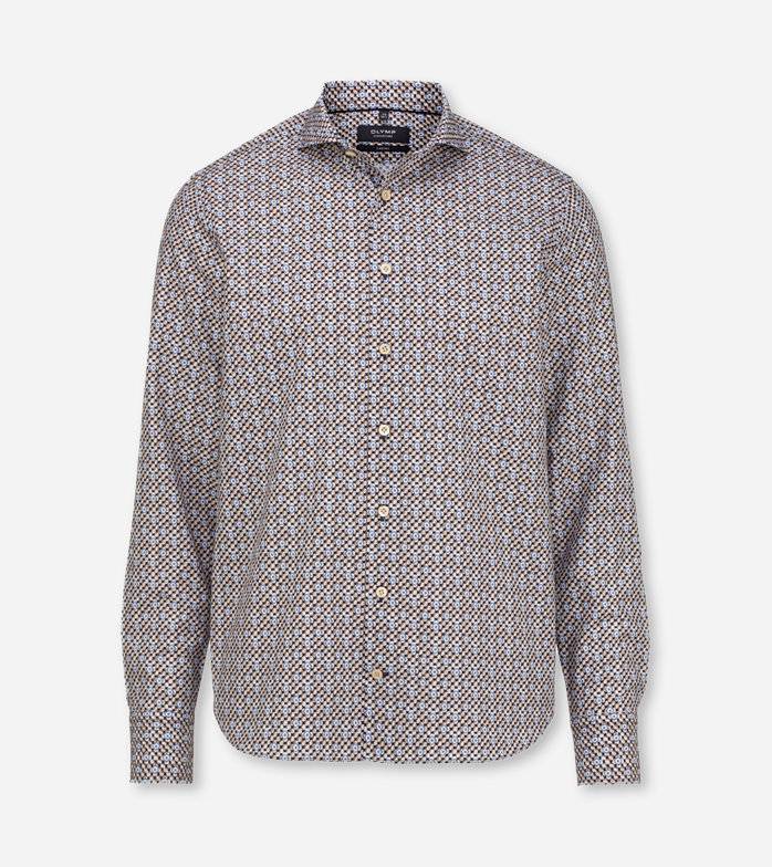 Oblymp SIGNATURE Casual, Freizeithemd, tailored fit, Haifisch, Nachtblau
