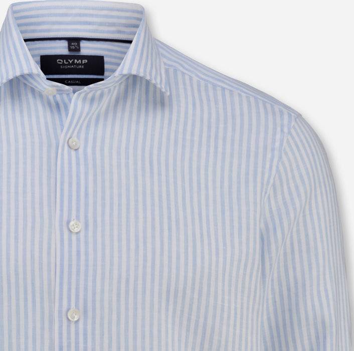 Oblymp SIGNATURE Casual, Freizeithemd, Tailored Fit, Kent, Bleu