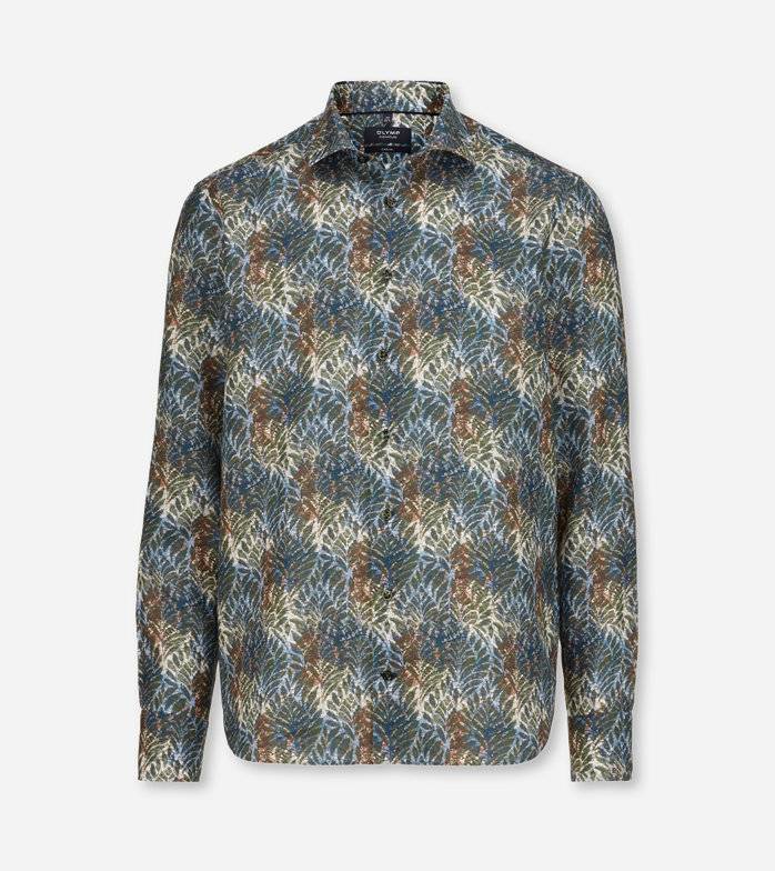 Oblymp SIGNATURE Casual, Freizeithemd, tailored fit, Kent, Bleu