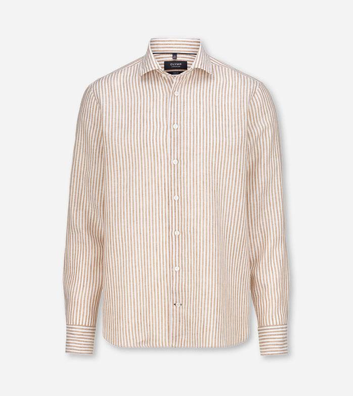 Oblymp SIGNATURE Casual, Freizeithemd, tailored fit, Kent, Natur