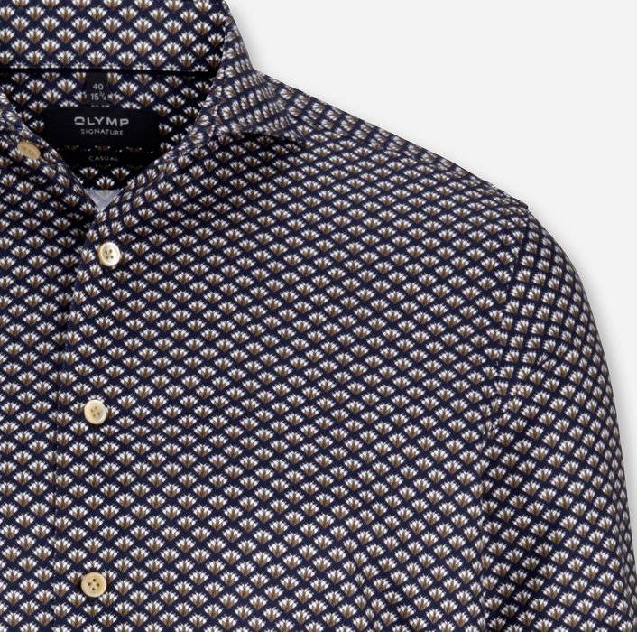 Oblymp SIGNATURE Casual, Freizeithemd, Tailored Fit, SIGNATURE Hai, Nachtblau