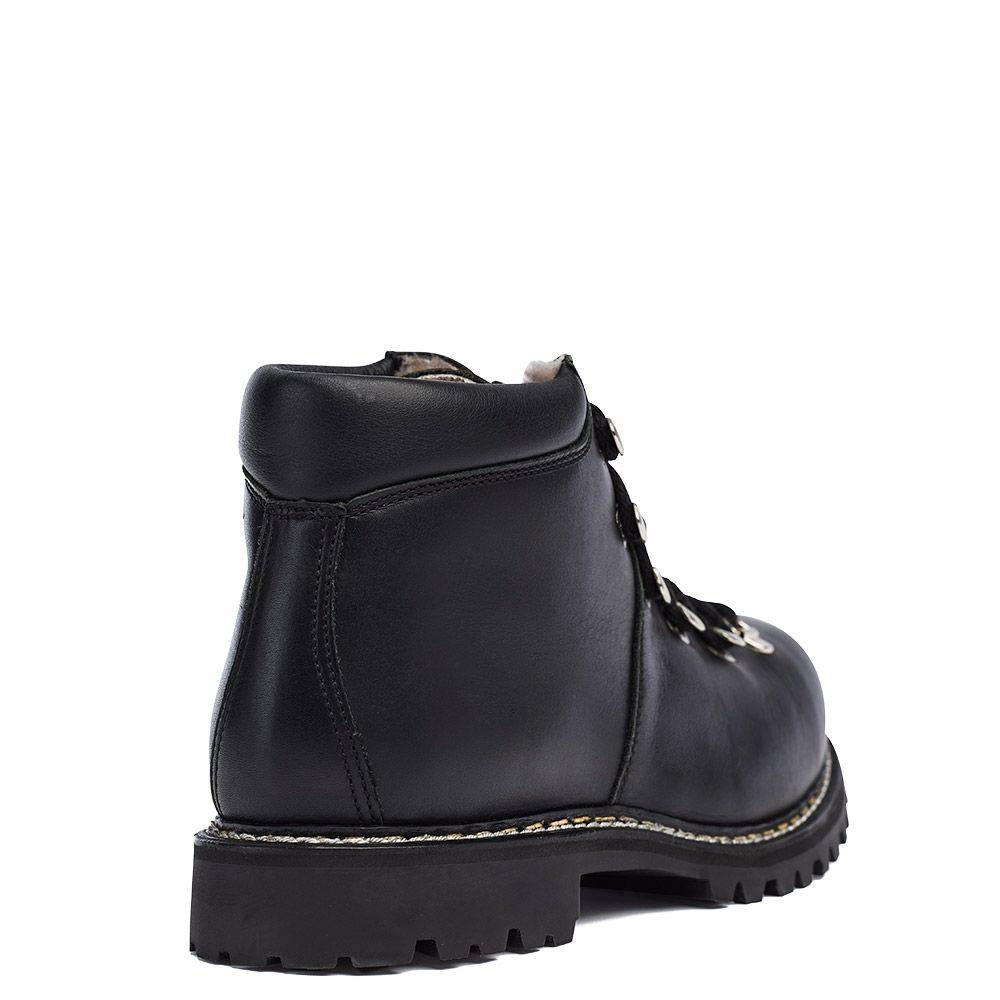 Original Haferl Halblech Lammfell | Schwarz