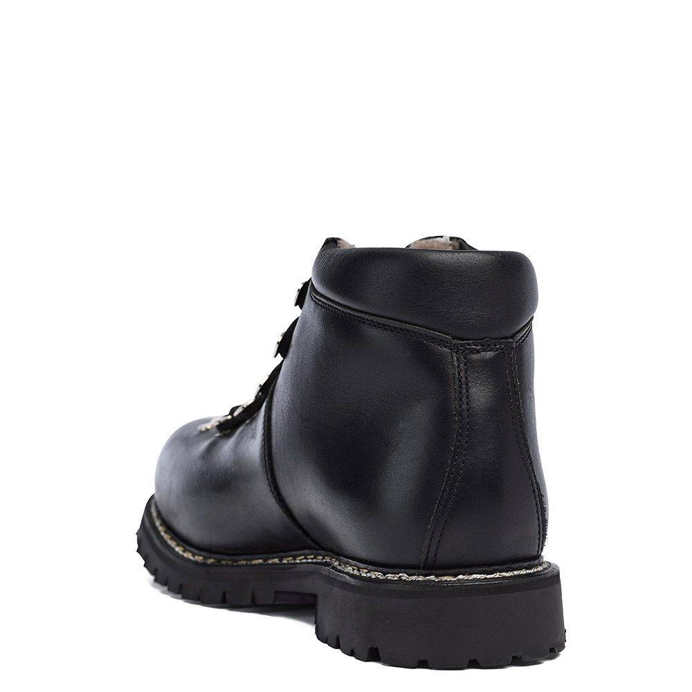 Original Haferl Halblech Lammfell | Schwarz