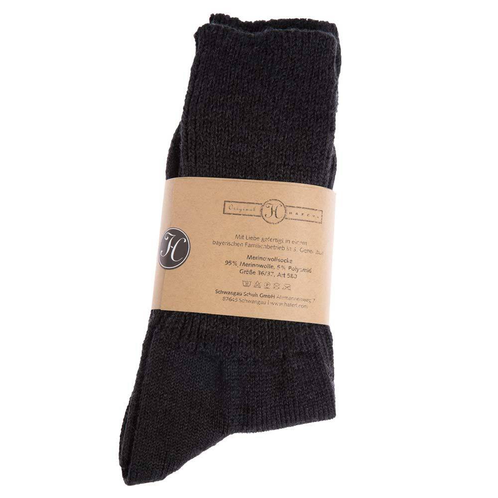 Original Haferl Merinosocken | Anthrazit