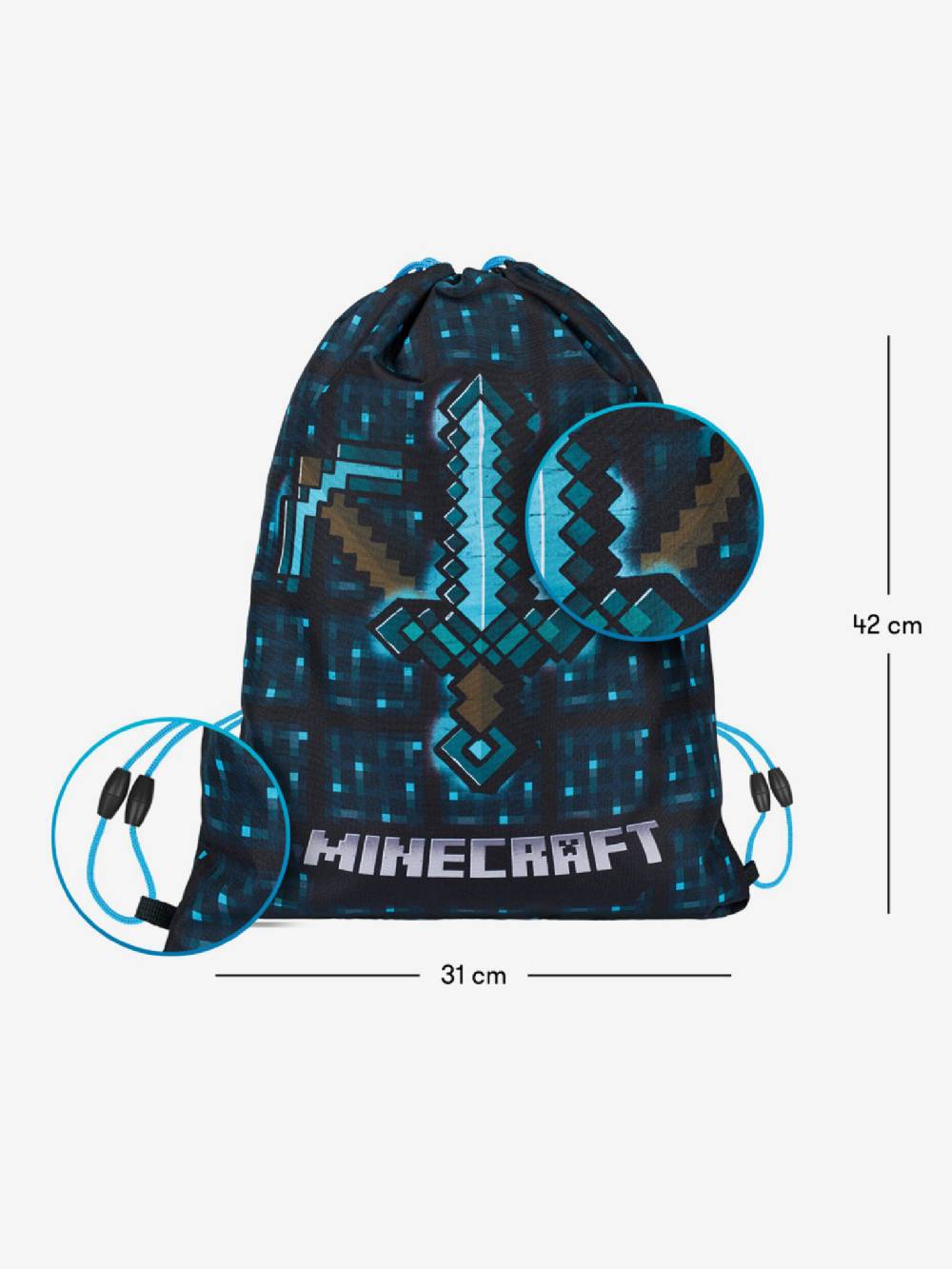 BAAGL Minecraft 2 Blue Axe And Sword Federtasche