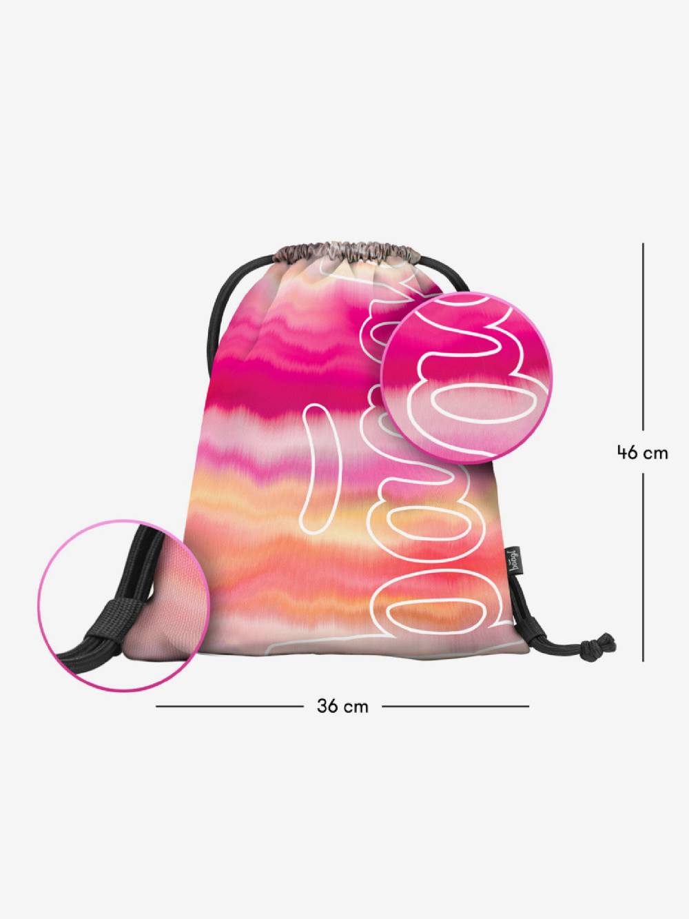 BAAGL Skate Pink Stripes Gymsack