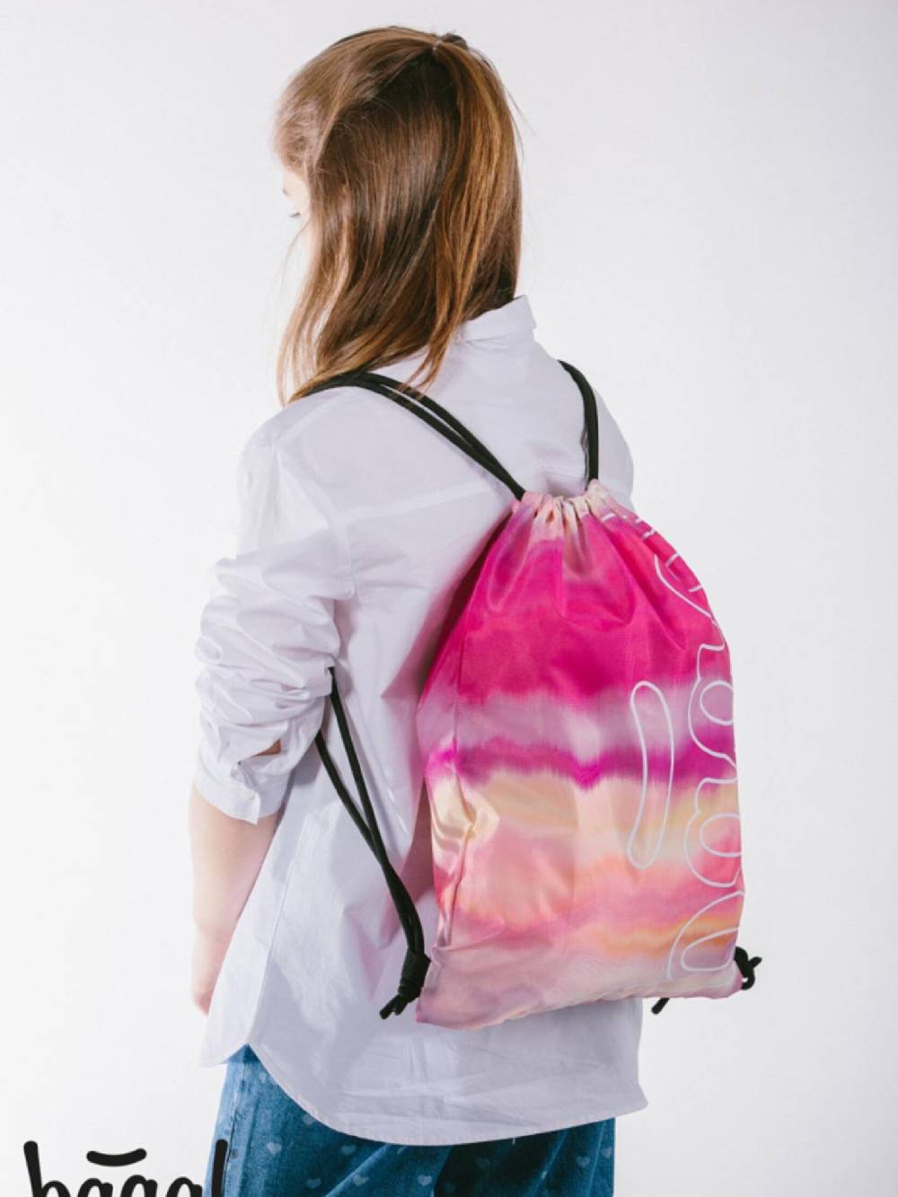 BAAGL Skate Pink Stripes Gymsack