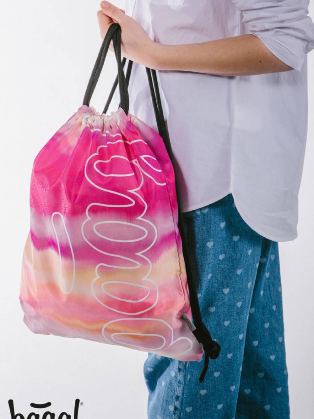 BAAGL Skate Pink Stripes Gymsack