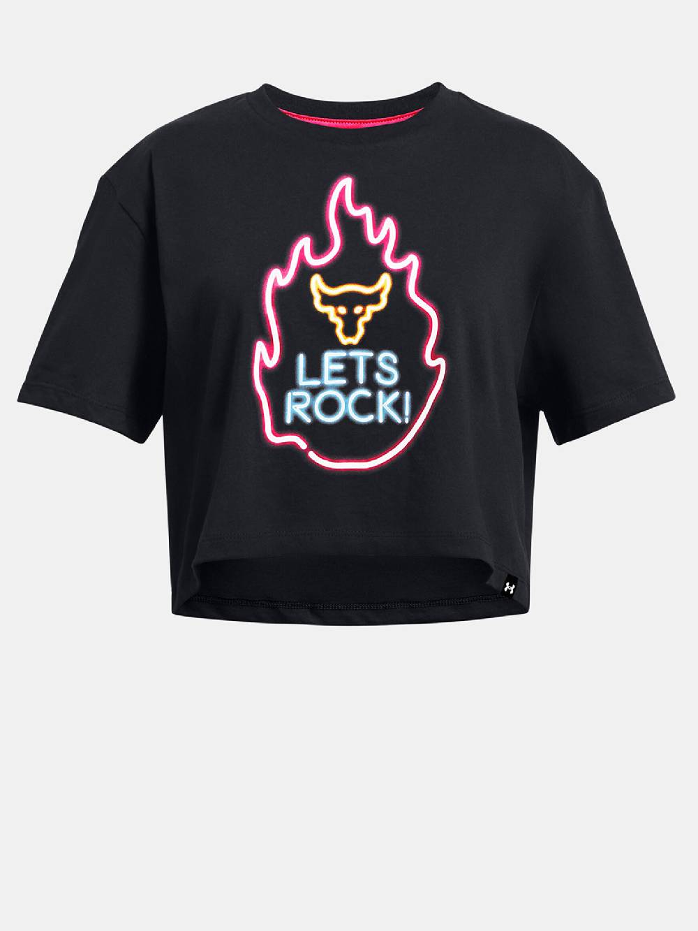 Under Armour Project Rock Girls Campus Crop Kinder T‑Shirt