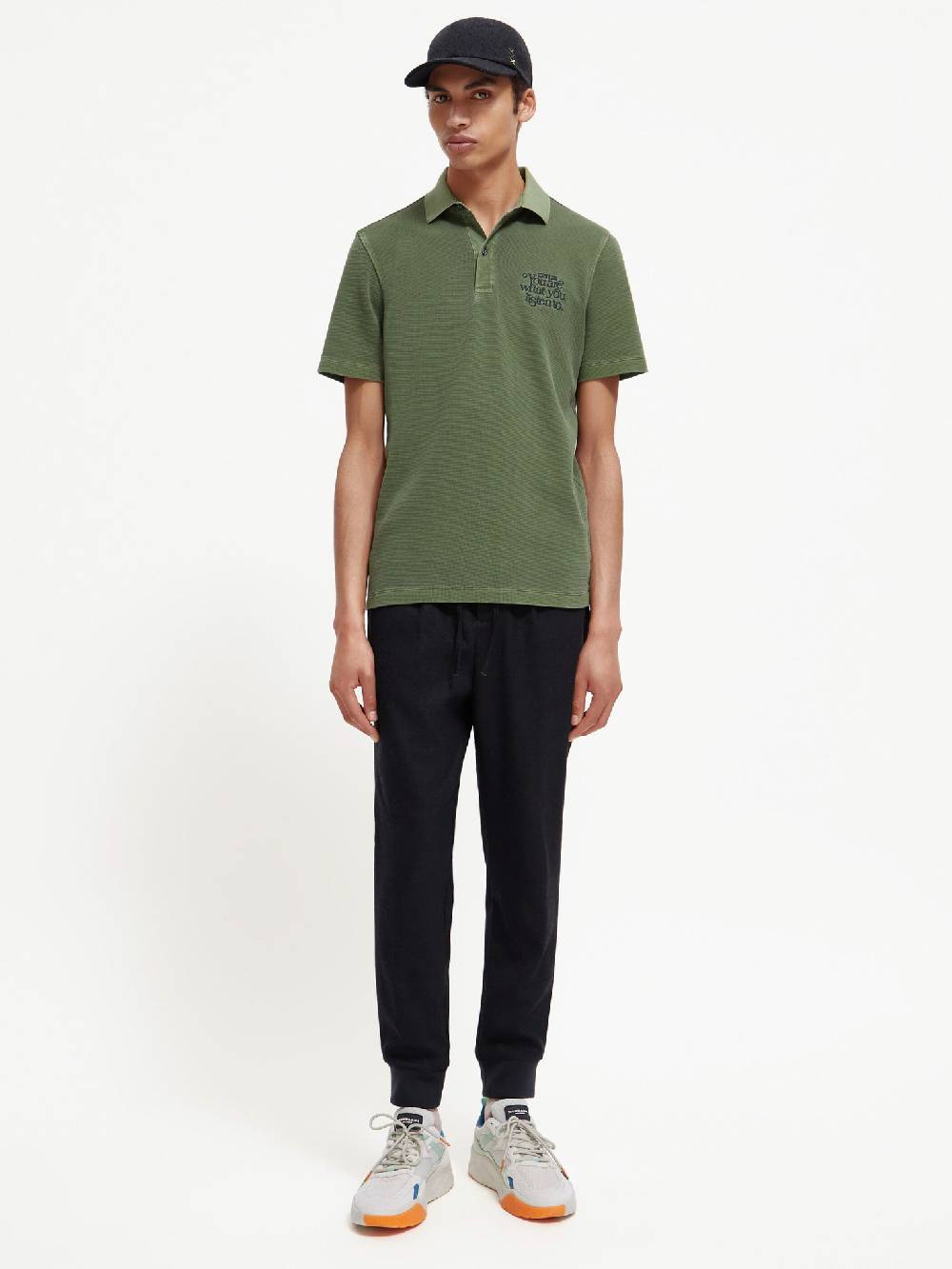 Scotch & Soda Garment Dye Polo T-Shirt
