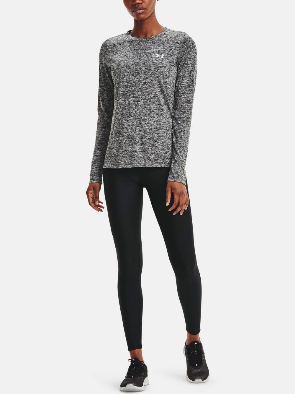 Under Armour Tech LS Crew Twist-BLK T-Shirt