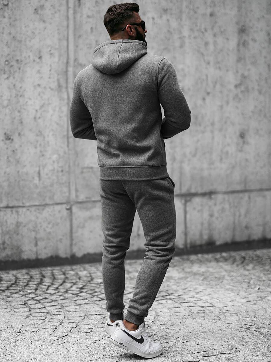 Ozonee Herren Sportanzug Anthrazit OZONEE JS/XW2008