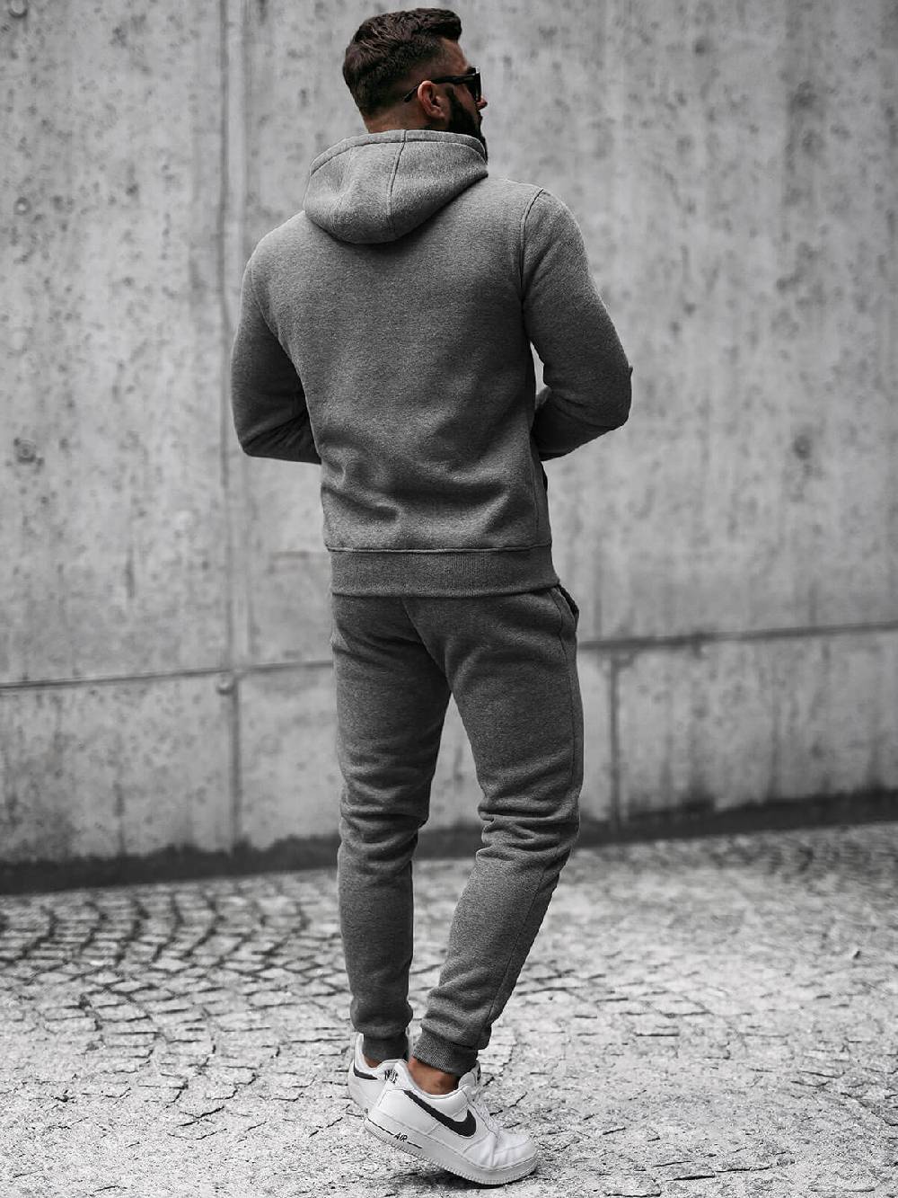 Ozonee Herren Sportanzug Anthrazit OZONEE JS/XW2009