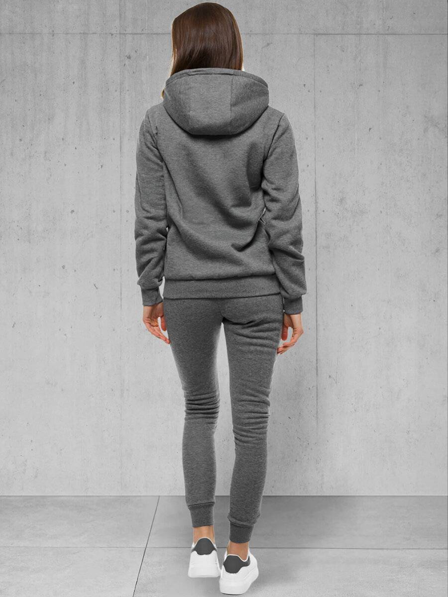 Ozonee Damen Trainingsanzug Anthrazit OZONEE 18