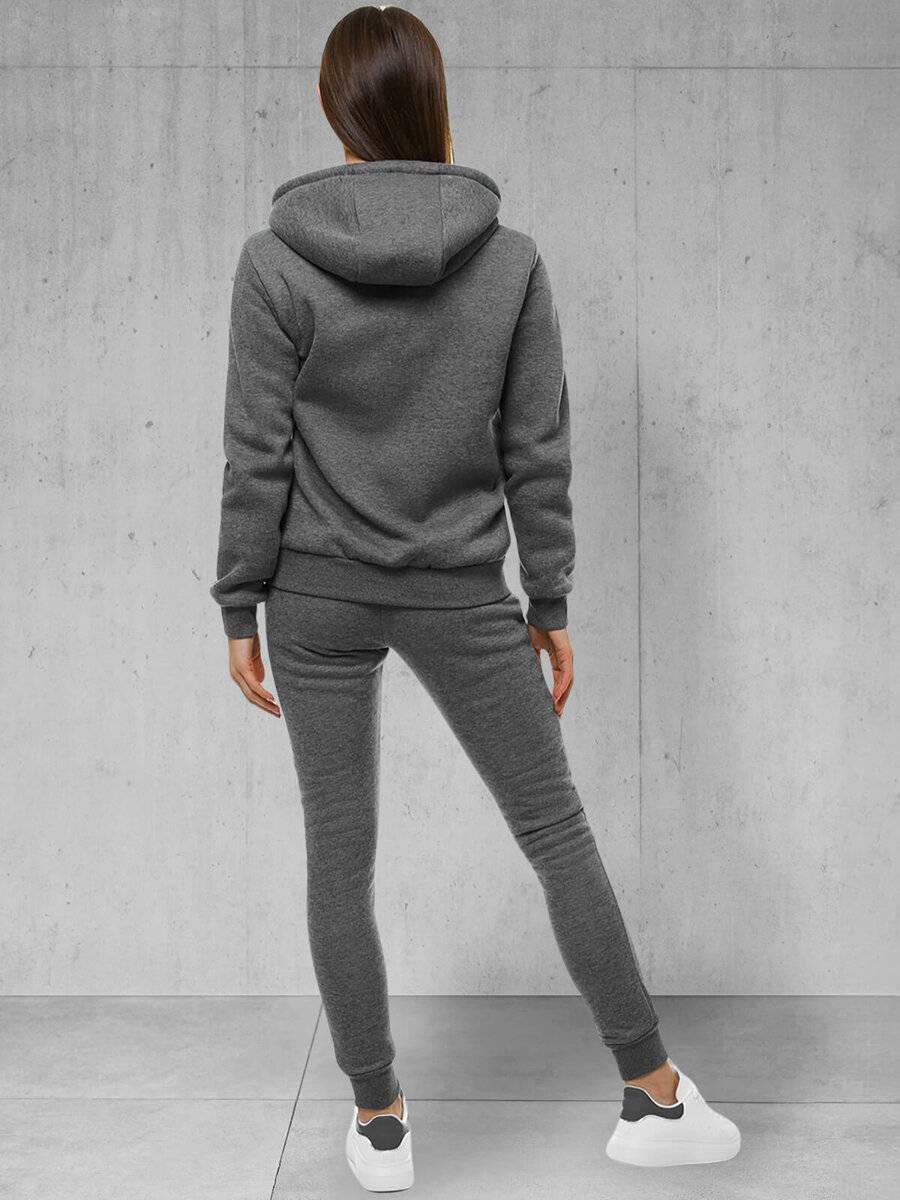 Ozonee Damen Trainingsanzug Dunkelgrau OZONEE 48