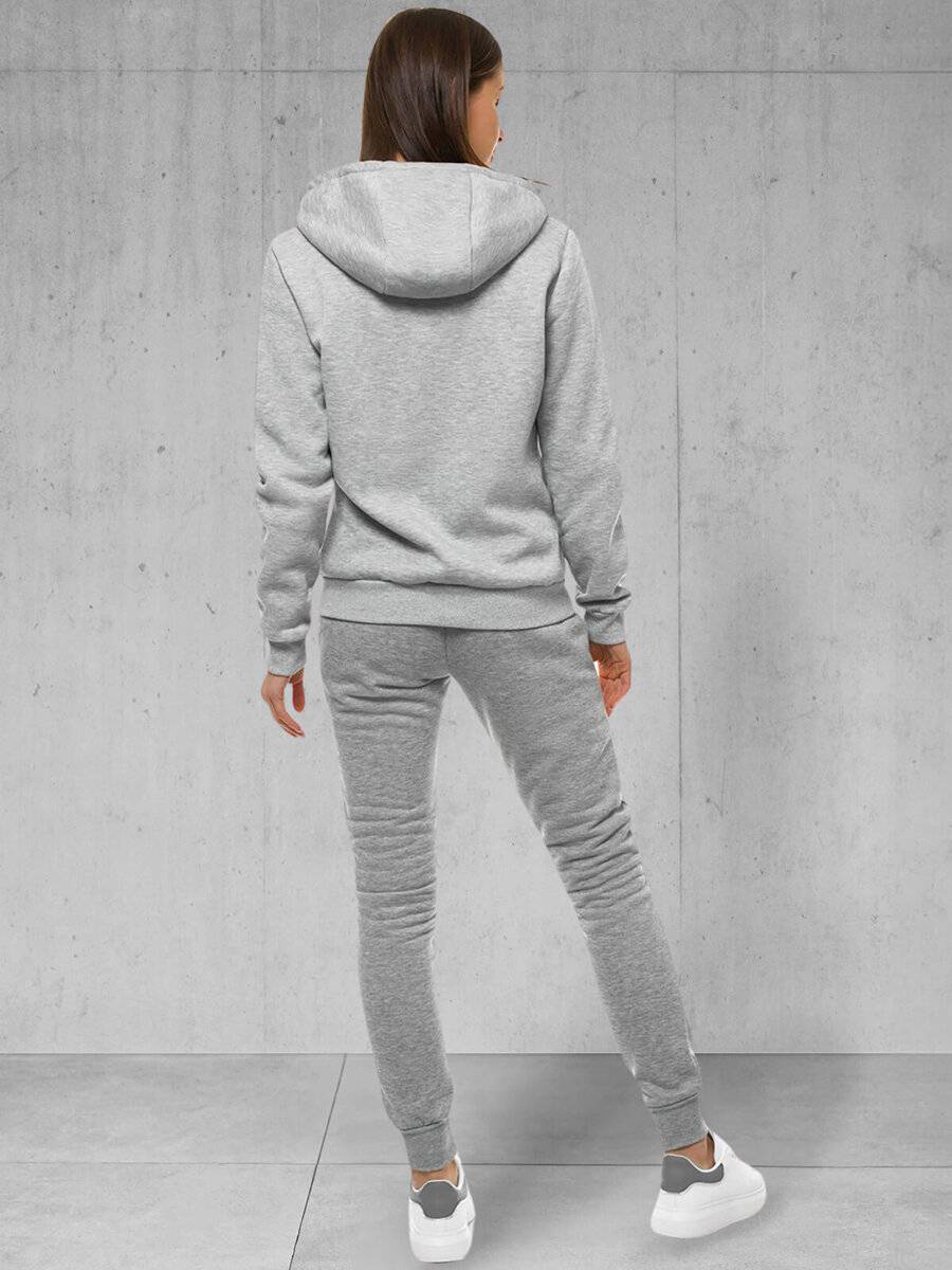 Ozonee Damen Trainingsanzug Grau OZONEE 53