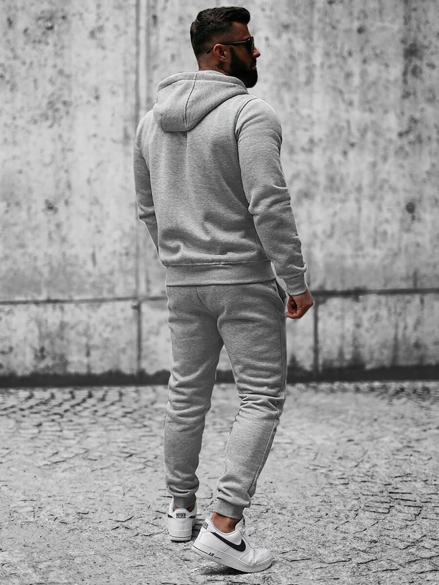 Ozonee Herren Sportanzug Grau OZONEE JS/XW2008