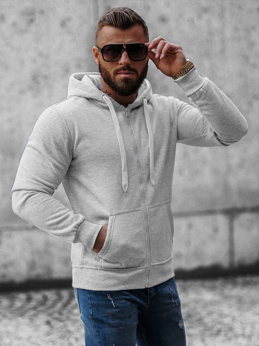 Ozonee Herren Sportanzug Grau OZONEE JS/XW2008