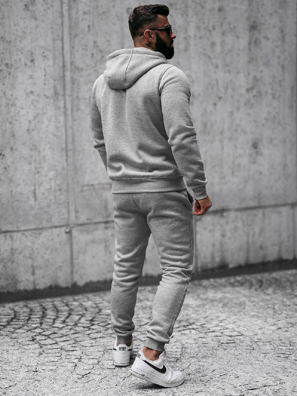 Ozonee Herren Sportanzug Grau OZONEE JS/XW2009