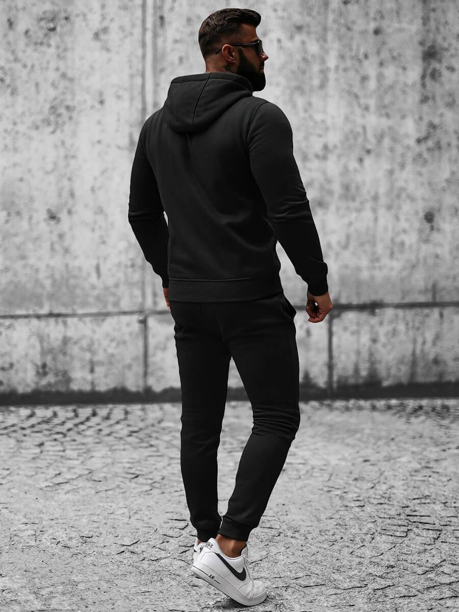 Ozonee Herren Sportanzug Schwarz OZONEE JS/XW2008