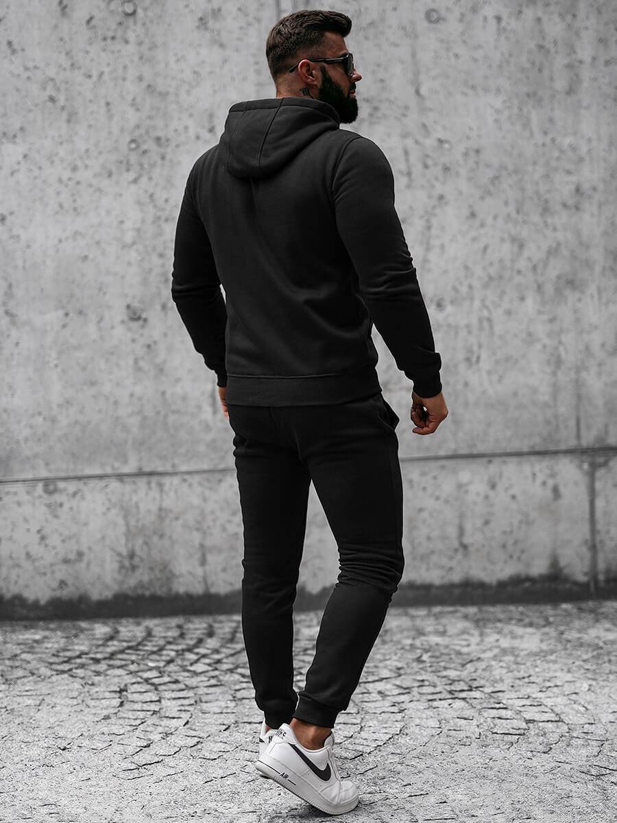 Ozonee Herren Sportanzug Schwarz OZONEE JS/XW2009