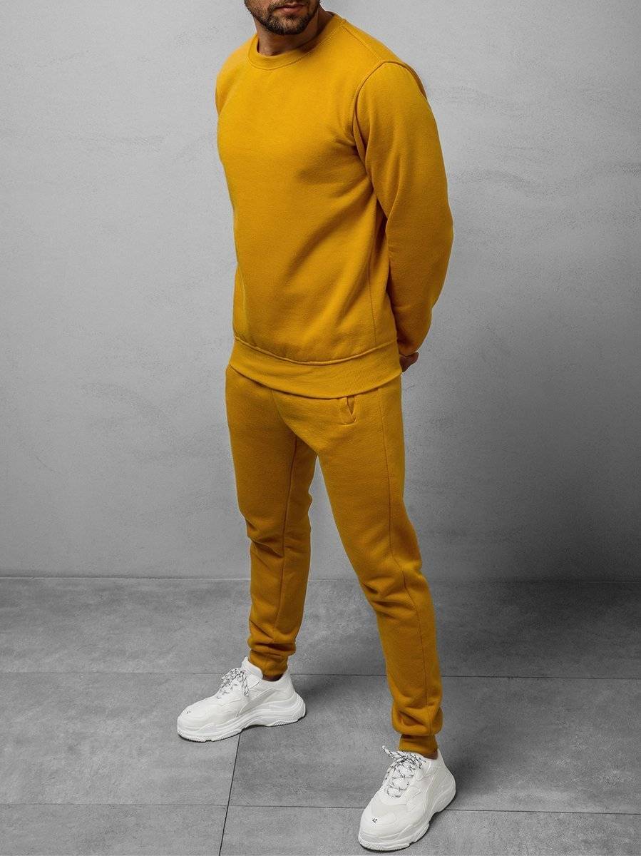 Ozonee Herren Trainingsanzug Camel OZONEE 07