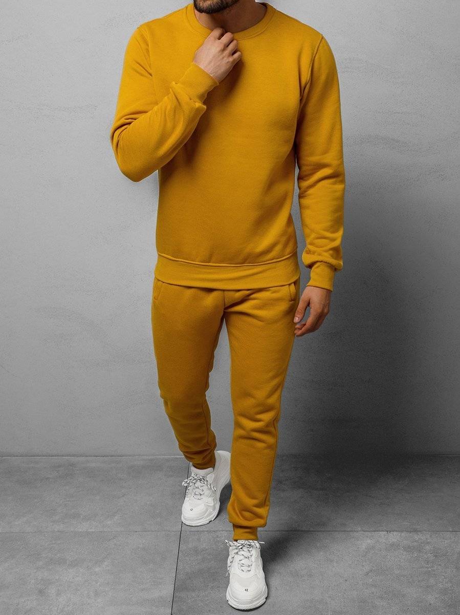 Ozonee Herren Trainingsanzug Camel OZONEE 07