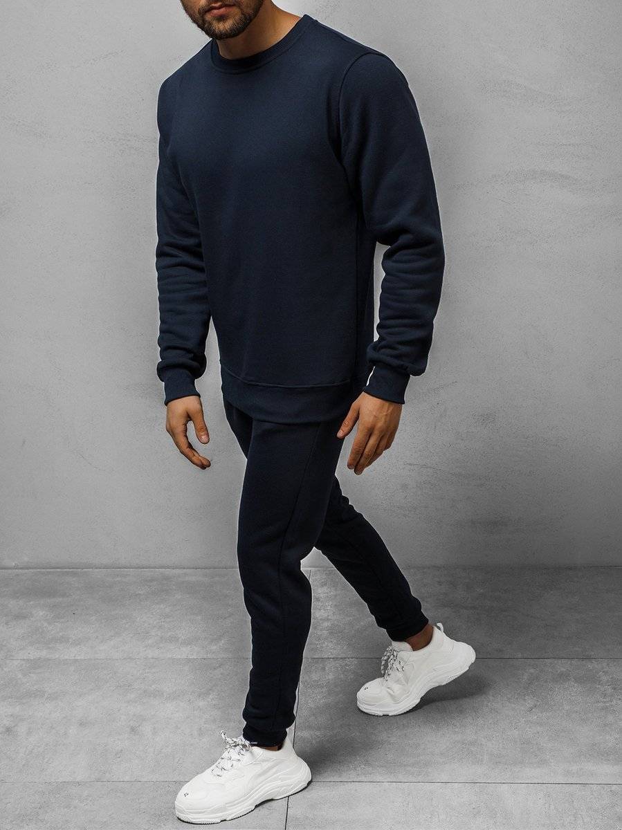 Ozonee Herren Trainingsanzug Dunkelblau OZONEE 09