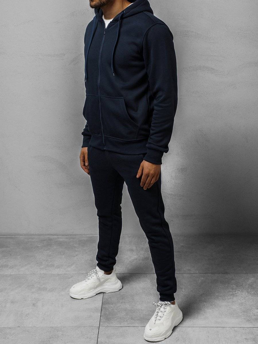 Ozonee Herren Trainingsanzug Dunkelblau OZONEE 10