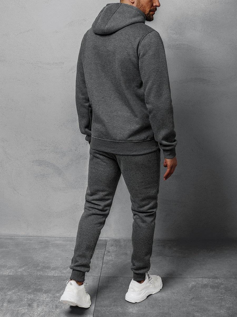 Ozonee Herren Trainingsanzug Dunkelgrau OZONEE 03