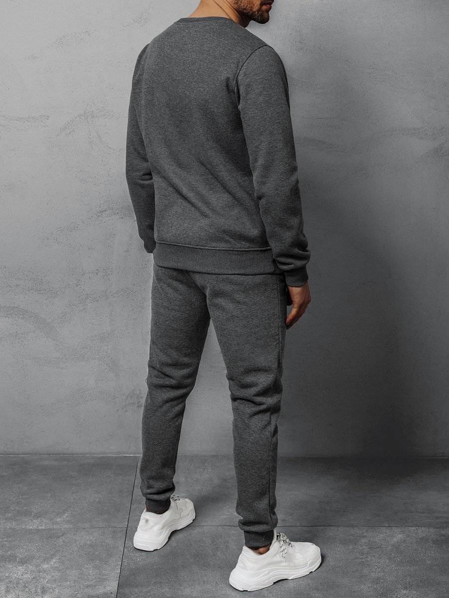 Ozonee Herren Trainingsanzug Dunkelgrau OZONEE 05