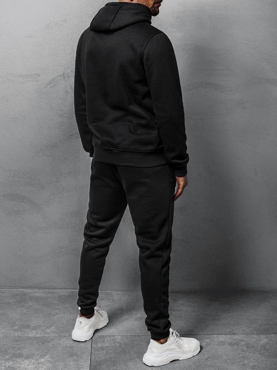 Ozonee Herren Trainingsanzug Schwarz OZONEE 04