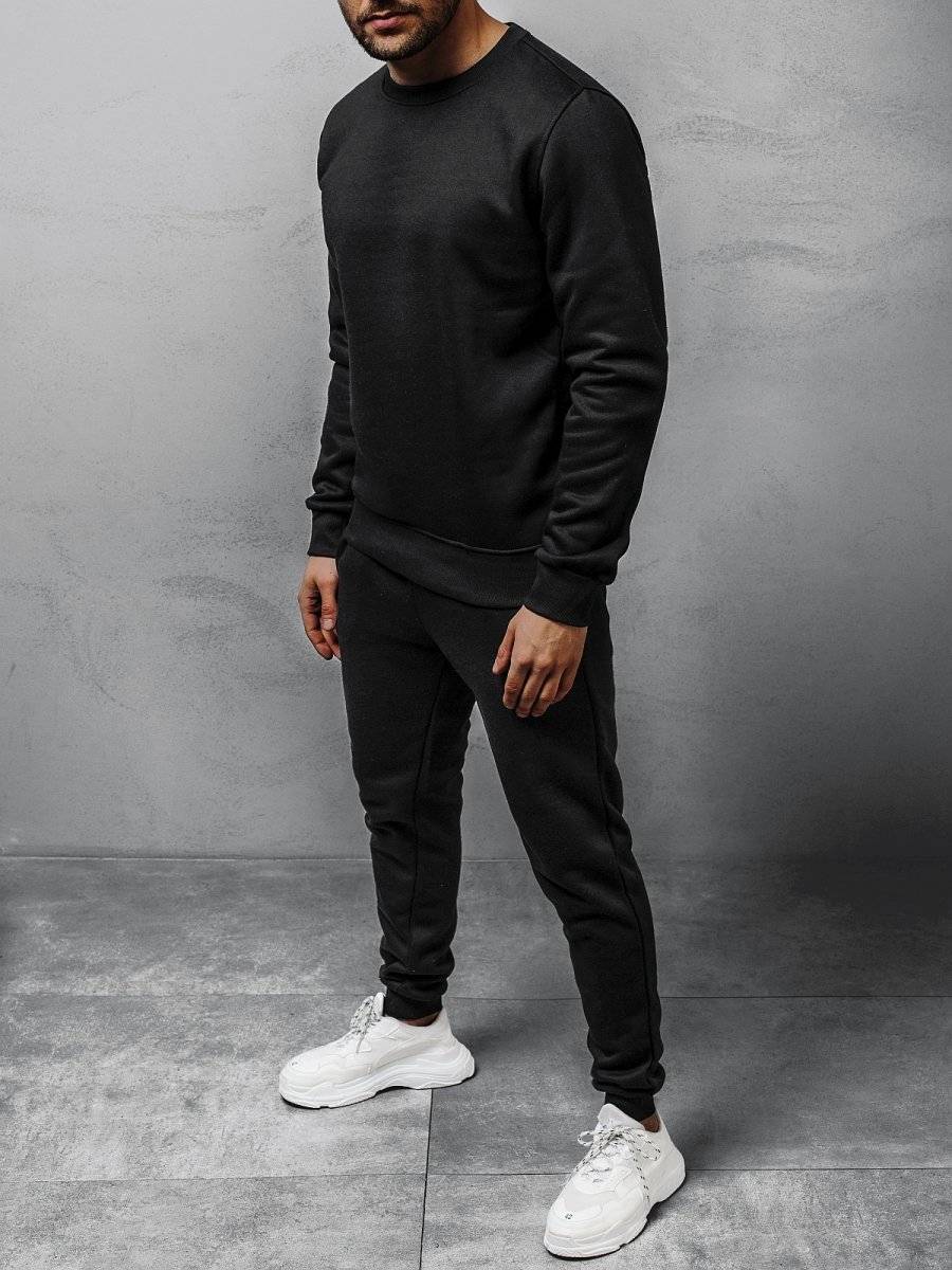 Ozonee Herren Trainingsanzug Schwarz OZONEE 06